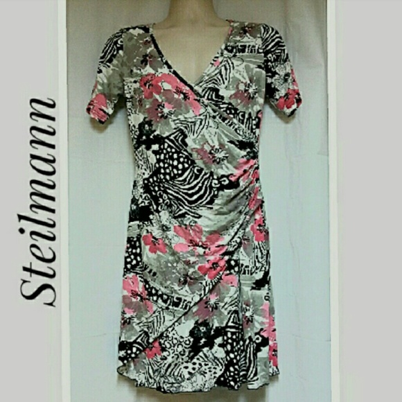Steilmann Dresses & Skirts - Women's Stretch Faux Wrap Style Dress Size 10
